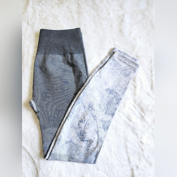 Lululemon Ebb to Train Tight. Size 6. *Wash White / Black / Luna - Picture 12 of 13